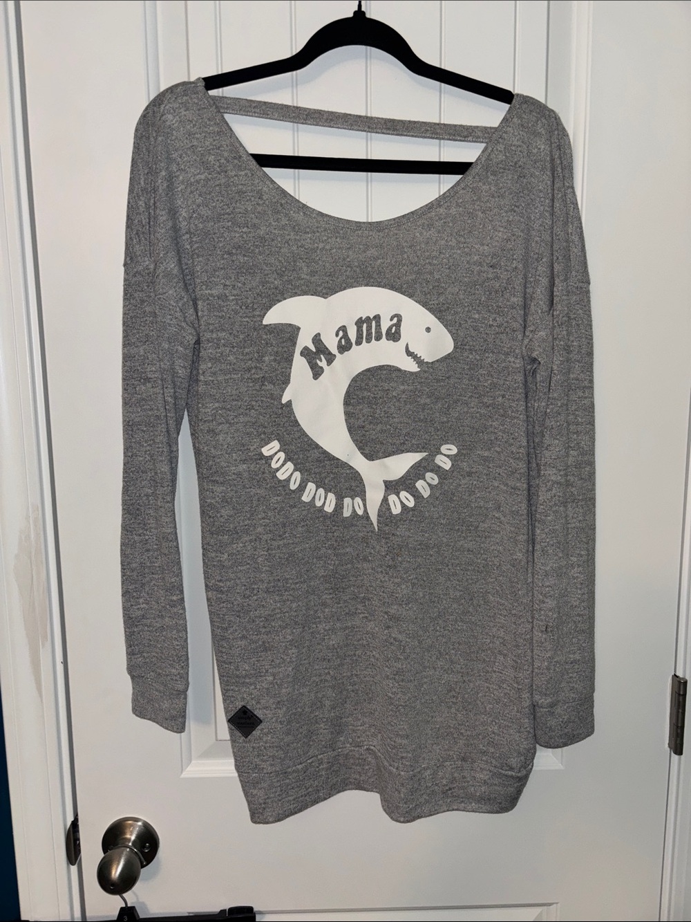 Mama Shark Grey Graphic Sweatshirt